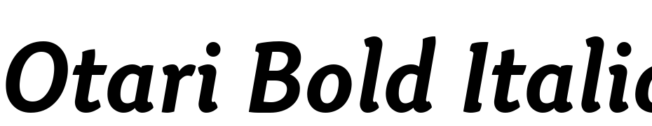 Otari Bold Italic Font Download Free